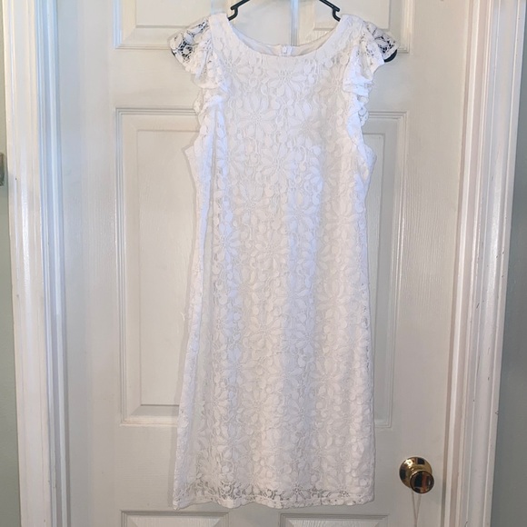 London Times Ivory Lace Dress - Picture 3 of 13